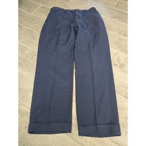 Charles Tyrwhitt Mens‎ Navy Blue Wool Classic Fit Dress Pants 36W Suit Business
